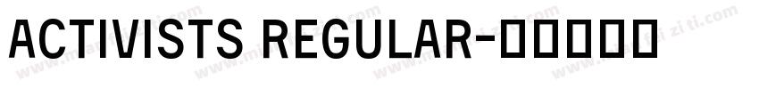 activists regular字体转换